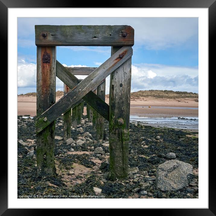 Enduring Pathway: Lossiemouth’s Historic Bridge Framed Mounted Print by Tom McPherson