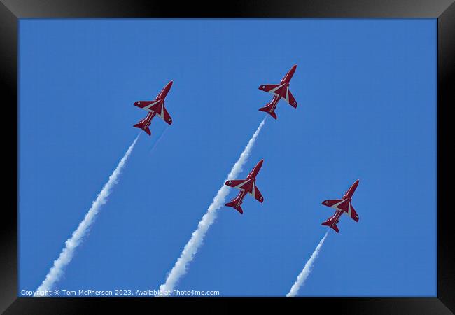'Sky Ballet by Red Arrows' Framed Print by Tom McPherson