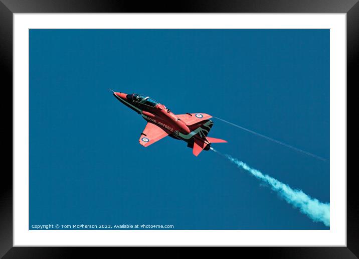 Soaring Red Arrows Illuminate Moray Sky Framed Mounted Print by Tom McPherson
