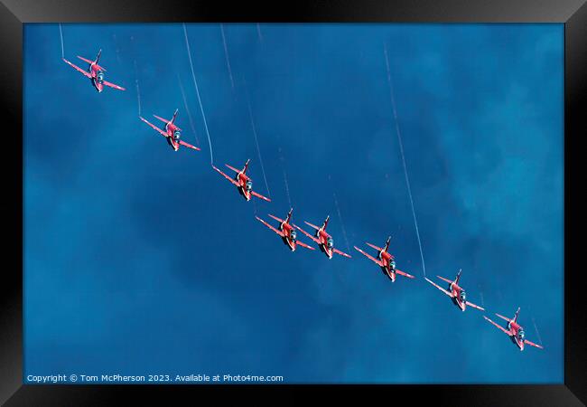Sky Painters: Red Arrows' Spectacular Display Framed Print by Tom McPherson
