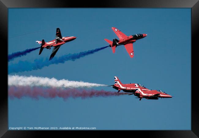 Red Arrows: Spectacular UK Sky Display Framed Print by Tom McPherson