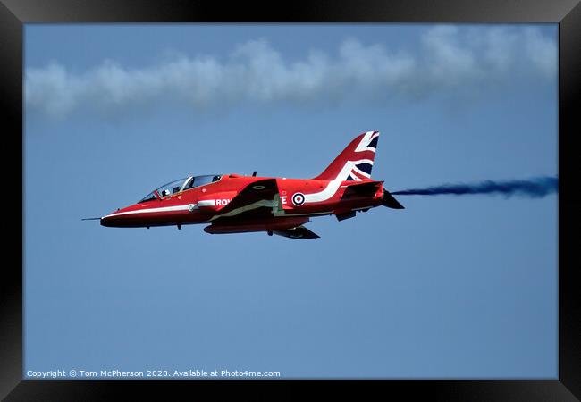 High-Octane Display by Red Arrows Framed Print by Tom McPherson