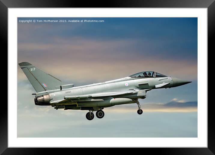 The Eurofighter Typhoon: RAF's Multifaceted Combat Framed Mounted Print by Tom McPherson