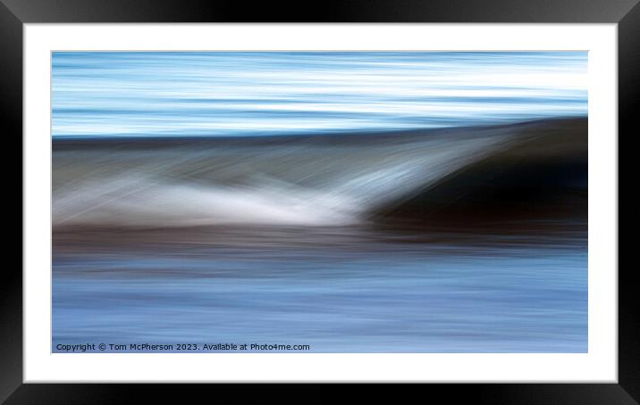 Impressionist Dawn Waves: An ICM Exploration Framed Mounted Print by Tom McPherson