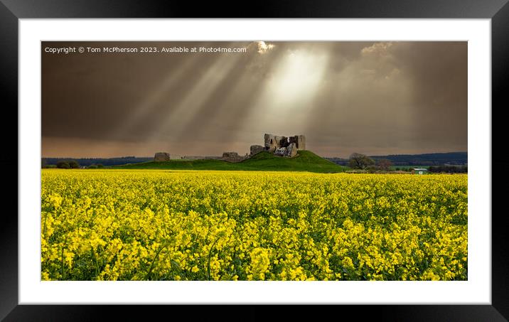 Epochal Duffus Castle at Dawn Framed Mounted Print by Tom McPherson