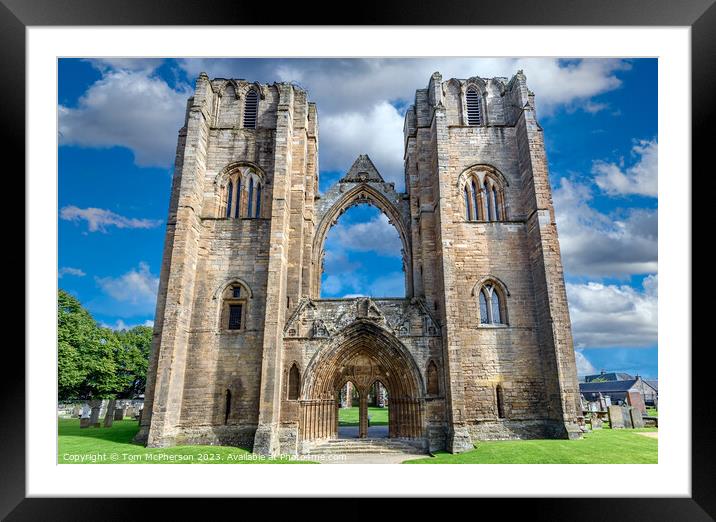 The Illuminating Northern Lantern: Elgin Cathedral Framed Mounted Print by Tom McPherson