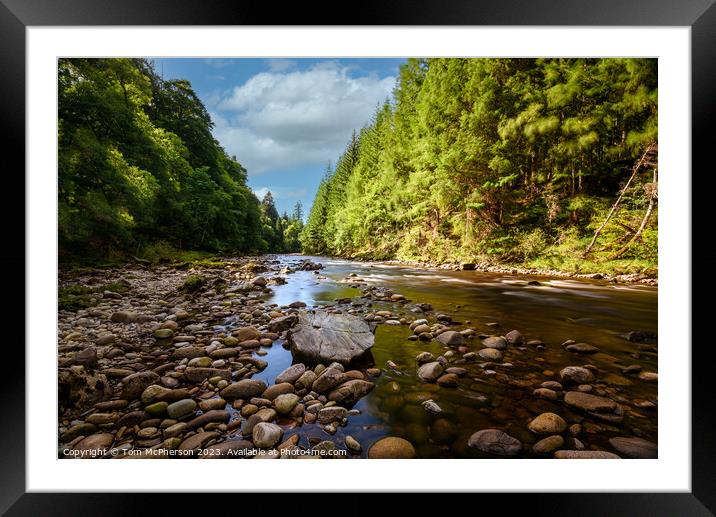 Serene Findhorn River's Long Exposure Framed Mounted Print by Tom McPherson