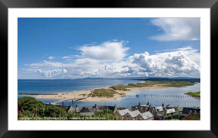 East Lossiemouth: Bridges and Beach Framed Mounted Print by Tom McPherson