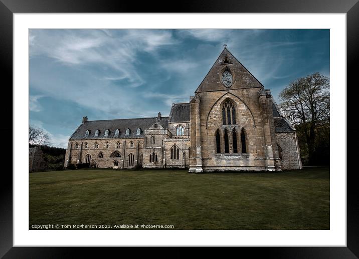 Serene Pluscarden Abbey Landscape Framed Mounted Print by Tom McPherson