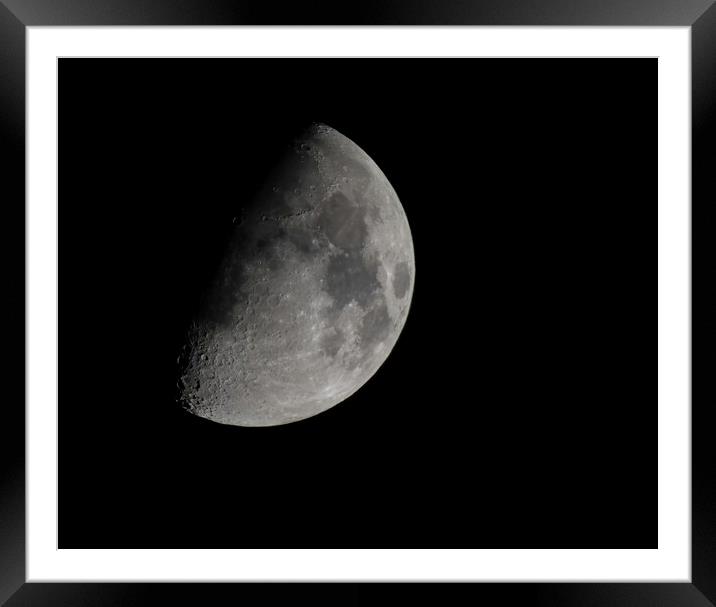 Scottish Skies: Moon's Astonishing Detail Framed Mounted Print by Tom McPherson