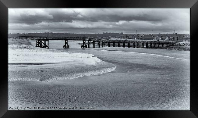 Lossiemouth's Historic Timber Footbridge Framed Print by Tom McPherson