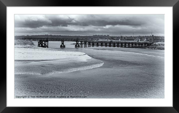 Lossiemouth's Historic Timber Footbridge Framed Mounted Print by Tom McPherson