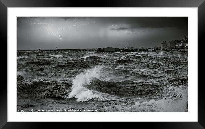 Conquering Nature's Fury Framed Mounted Print by Tom McPherson
