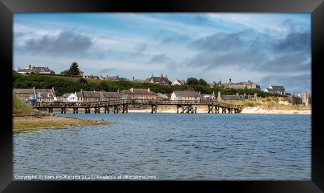 Iconic Old FootBridge at Lossiemouth Framed Print by Tom McPherson