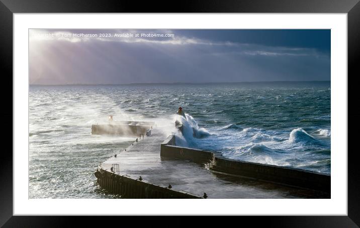 Tempestuous Twilight Over Burghead Bay Framed Mounted Print by Tom McPherson