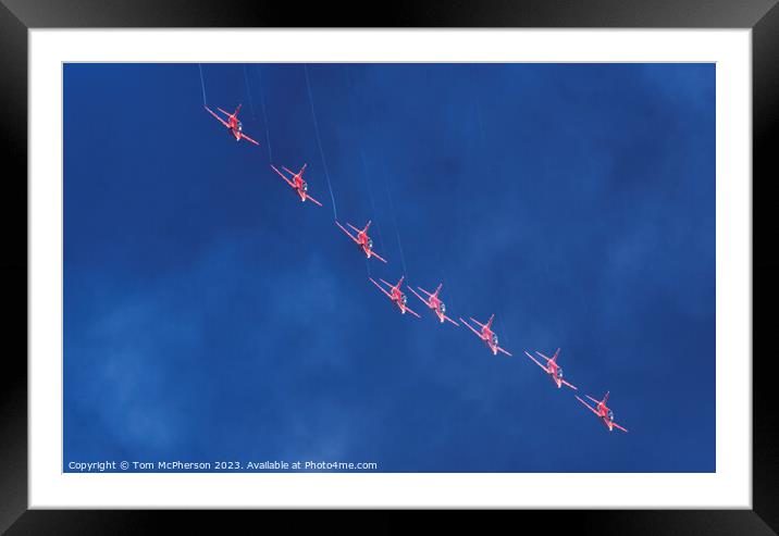 Reds in Blue Framed Mounted Print by Tom McPherson