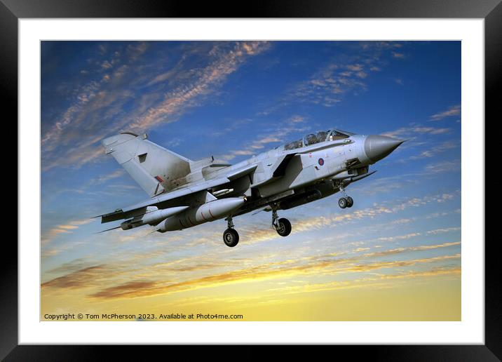 Farewell to RAF's Tornado: Aerial Powerhouse Framed Mounted Print by Tom McPherson