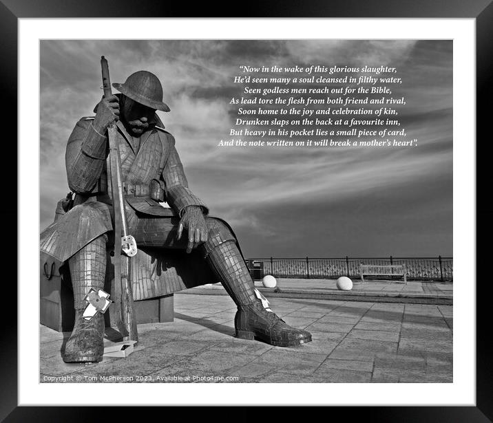 'Tommy's Silent Vigil: A Seaham Tribute' Framed Mounted Print by Tom McPherson