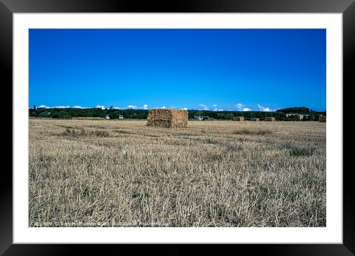 Enigmatic Harvest Bales at Duffus Framed Mounted Print by Tom McPherson