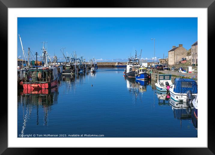 Scottish Haven: Burghead Harbour Framed Mounted Print by Tom McPherson