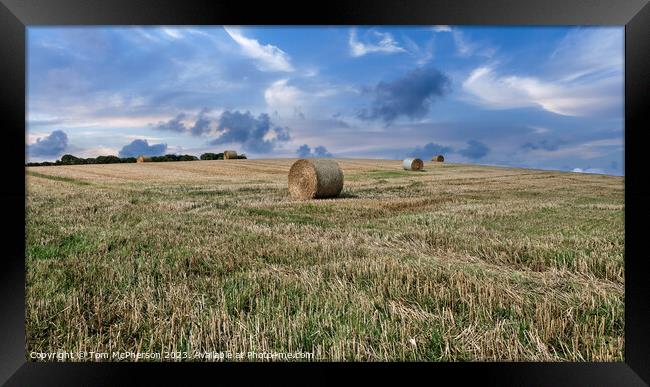 Harvest Time in Duffus, Moray Framed Print by Tom McPherson