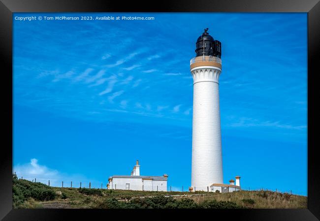 Covesea Skerries Lighthouse: A Beacon in Scotland Framed Print by Tom McPherson