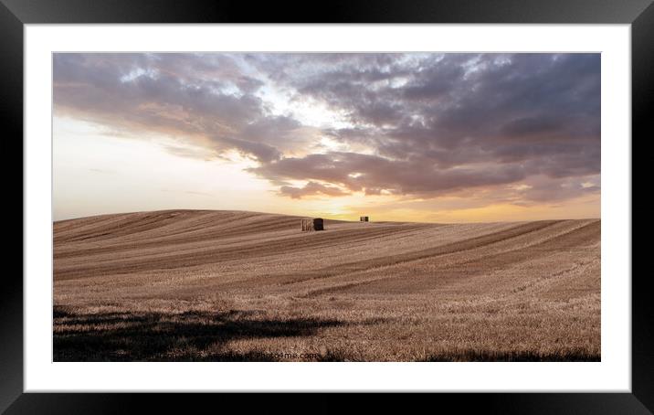Sundown Over Moray Harvest Framed Mounted Print by Tom McPherson
