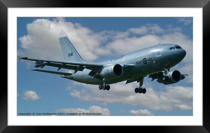 Polaris Skies: RCAF Airbus Landing Framed Mounted Print by Tom McPherson