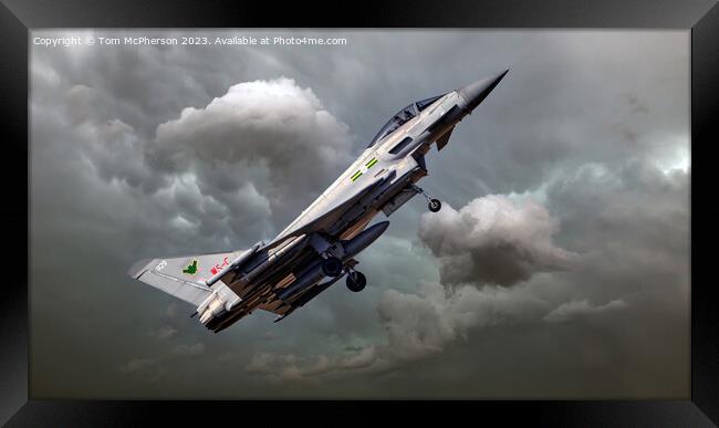 Unleashing the Power of Eurofighter EF-2000 Typhoo Framed Print by Tom McPherson