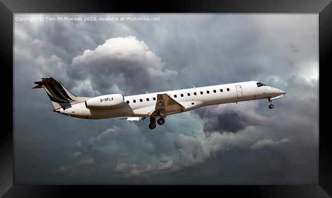 Intricate Detailing of an Embraer 135/145 Framed Print by Tom McPherson