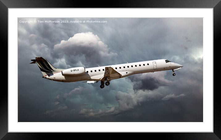 Intricate Detailing of an Embraer 135/145 Framed Mounted Print by Tom McPherson