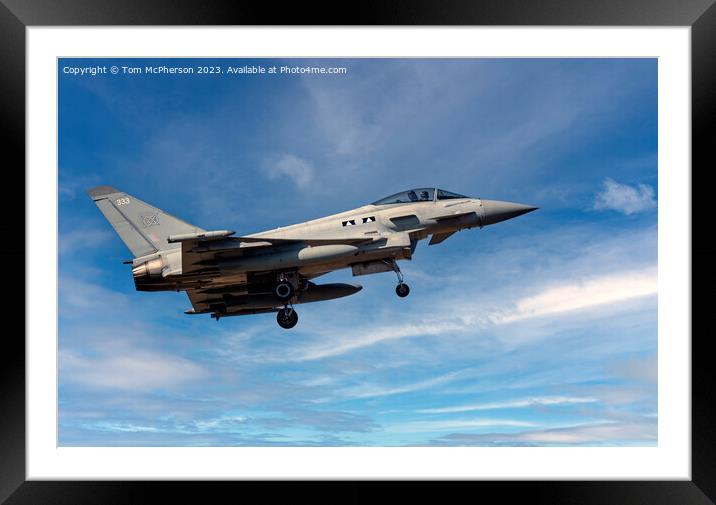 Eurofighter Typhoon: RAF's Quick Reaction Alert Framed Mounted Print by Tom McPherson