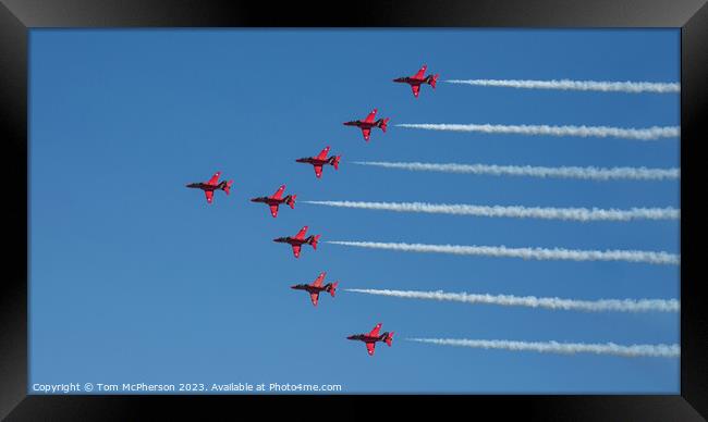 'Spectacular Red Arrows Formation Flight' Framed Print by Tom McPherson