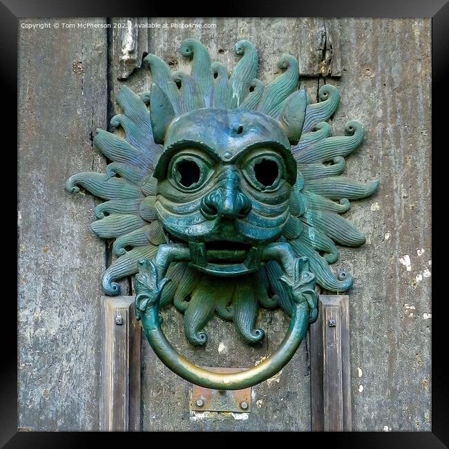 Sanctuary Knocker, Durham Cathedral Framed Print by Tom McPherson
