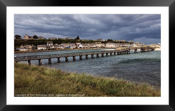 Lossiemouth's Iconic Wooden Bridge Framed Mounted Print by Tom McPherson