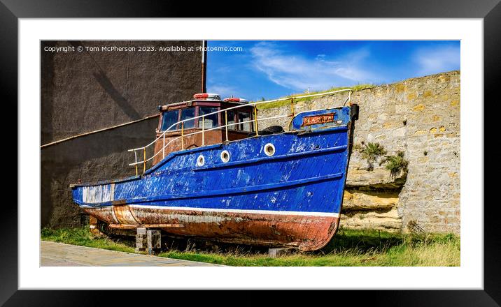 Old Boat at Burghead Framed Mounted Print by Tom McPherson