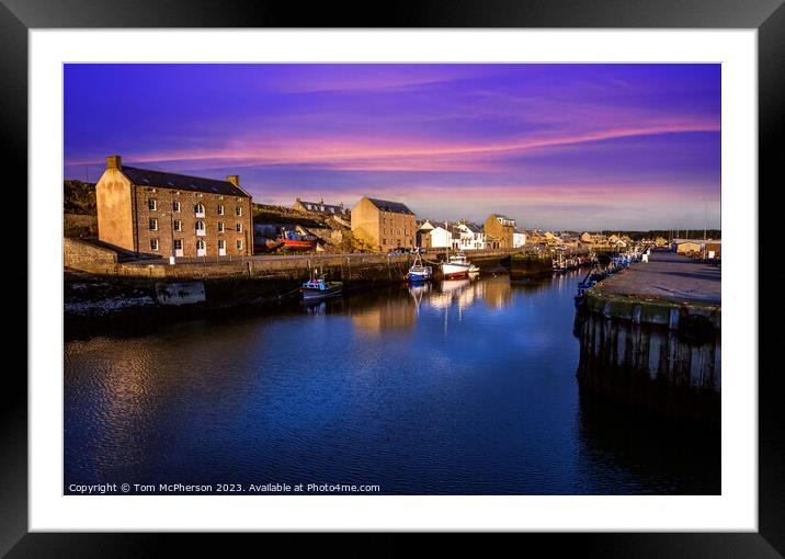 Bonnie Burghead Harbour Sunset Framed Mounted Print by Tom McPherson