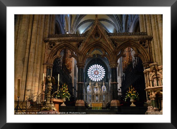 Durham Cathedral Interior Framed Mounted Print by Tom McPherson