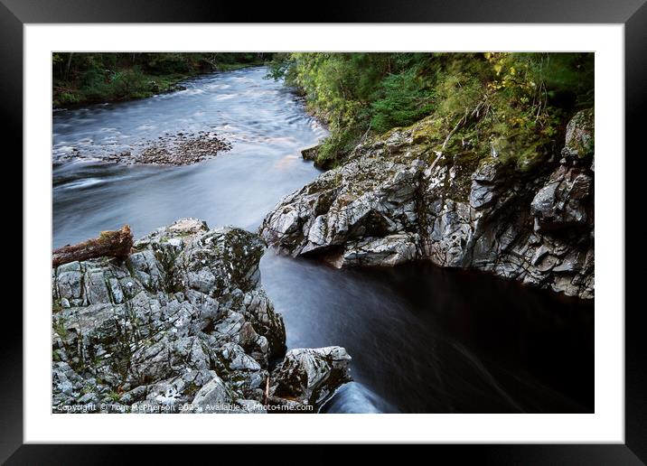 Randolph's Leap, River Findhorn Framed Mounted Print by Tom McPherson