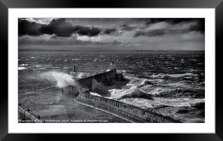High Seas at Burghead Framed Mounted Print by Tom McPherson