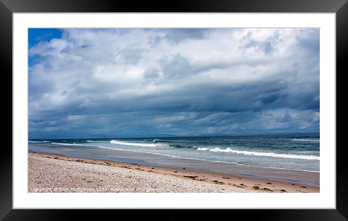 Findhorn Beach Seascape Framed Mounted Print by Tom McPherson