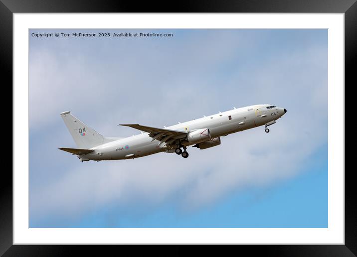 Boeing’s Poseidon MRA1 (P-8A) Framed Mounted Print by Tom McPherson