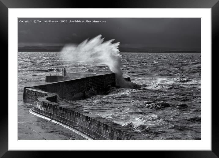 Storm at Burghead Framed Mounted Print by Tom McPherson