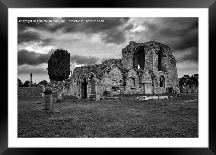 Kinloss Abbey Framed Mounted Print by Tom McPherson