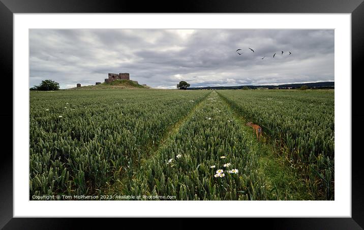Duffus Castle and Laich of Moray Framed Mounted Print by Tom McPherson