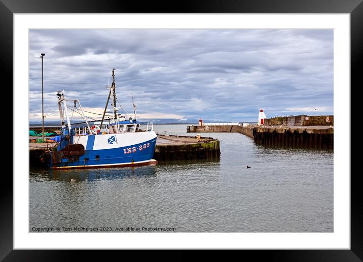 Burghead Harbour Framed Mounted Print by Tom McPherson