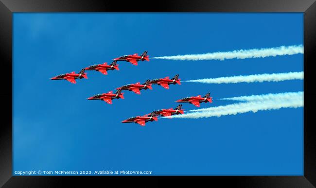 The Red Arrows Framed Print by Tom McPherson