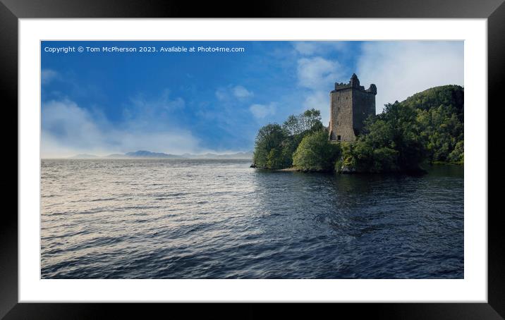 Urquhart Castle overlooking Loch Ness Framed Mounted Print by Tom McPherson