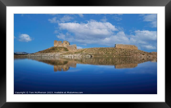 Scottish Castle by Loch Framed Mounted Print by Tom McPherson