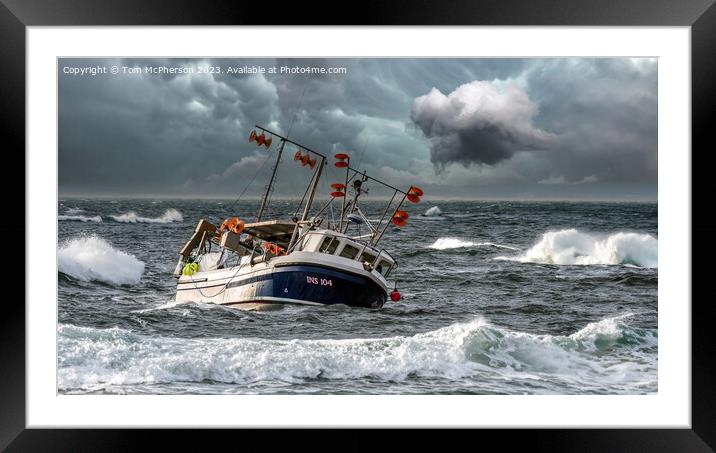 Battling the Waves Framed Mounted Print by Tom McPherson